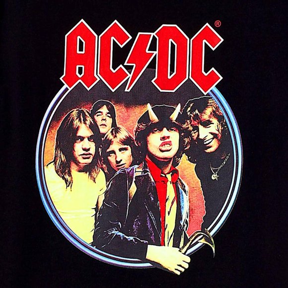 AC/DC Highway to Hell metal rock H&M Official T-Shirt L runs big NWT - Picture 2 of 4